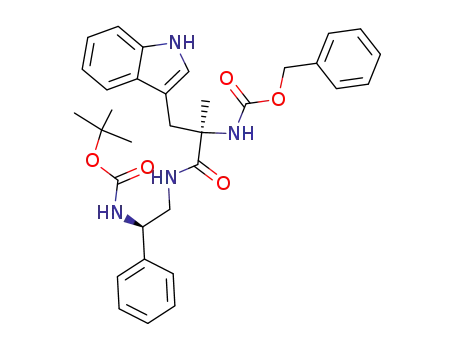 1,1-dimethylethyl <R-(R*,R*)>-<2-<<3-(1H-indol-3-yl)-2-methyl-1-oxo-2-<<(phenylmethoxy)carbonyl>amino>propyl>amino>-1-phenylethyl>carbamate