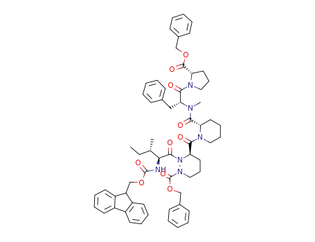 Fmoc-L-Ile-D-(N<sup>δ</sup>-Cbz)Piz-L-Pip-D-(N-Me)Phe-L-Pro-OCH2Ph