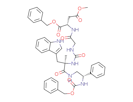 4-methyl-1-(phenylmethyl) <R-(R*,R*)>-N-<N-<<<1-(1H-indol-3-ylmethyl)-1-methyl-2-oxo-2-<<2-phenyl-2-<<(phenylmethoxy)carbonyl>amino>ethyl>amino>ethyl>amino>carbonyl>glycyl>-L-aspartate
