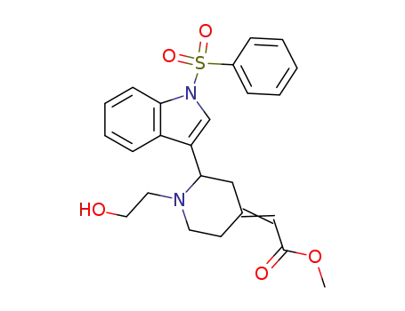 [2-(1-Benzenesulfonyl-1H-indol-3-yl)-1-(2-hydroxy-ethyl)-piperidin-(4E)-ylidene]-acetic acid methyl ester