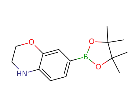 Molecular Structure of 1361110-64-6 (2H-1,4-Benzoxazine, 3,4-dihydro-7-(4,4,5,5-tetraMethyl-1,3,2-dioxaborolan-2-yl)-)