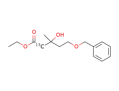 ethyl [2-<sup>13</sup>C]-5-(benzyloxy)-3-hydroxy-3-methylpentanoate
