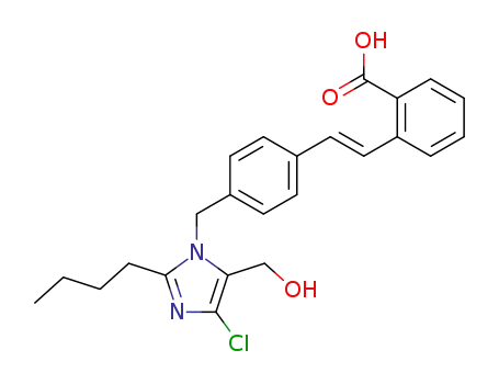 1-[(2'-carboxy-trans-stilben-4-yl)-methyl]-2-butyl-4-chloro-5-hydroxymethylimidazole