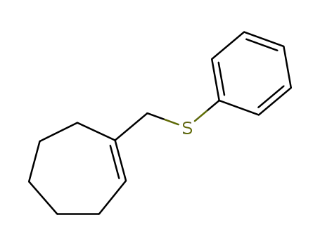Molecular Structure of 104281-70-1 (Cycloheptene, 1-[(phenylthio)methyl]-)