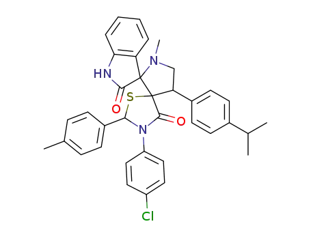 3′′-(4-chlorophenyl)-4′-(4-isopropylphenyl)-2′′-(4-methylphenyl)-1′-methyldispiro[indole-3,2′-pyrrolidine-3′,5′′-[1,3]thiazolane]-2(1H),4′′-dione