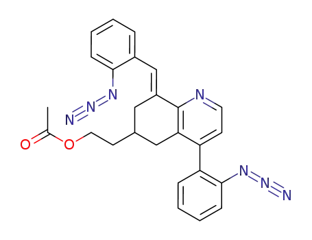 6-(2-acetoxyethyl)-8-(2-azidobenzylidene)-4-(2-azidophenyl)-5,6,7,8-tetrahydroquinoline