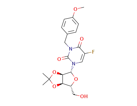 Molecular Structure of 129141-66-8 (2',3'-O-Isopropylidene-3-(4-methoxybenzyl)-5-fluorouridine)