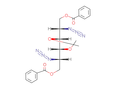 2,5-diazido-1,6-di-O-benzoyl-2,5-dideoxy-3,4-O-isopropylidene-L-iditol