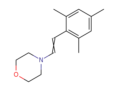 Molecular Structure of 58047-49-7 (Morpholine, 4-[2-(2,4,6-trimethylphenyl)ethenyl]-)