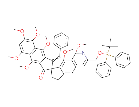 3'-<<<(1,1-dimethylethyl)diphenylsilyl>oxy>methyl>-6',7'-dihydro-1',4,5,6,8,9,9'-heptamethoxy-3-(phenylmethylene)spiro<2H-benz<f>indene-2,8'-<8H>cyclopent<g>isoquinolin>-1(3H)-one