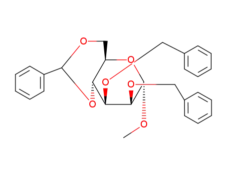 Molecular Structure of 51842-18-3 (METHYL-4,6-DI-O-BENZYLIDENE-2,3-DI-O-BENZYL-Α-D-MANNOPYRANOSIDE)