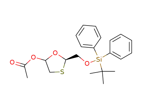 (+)-(2R,5RS)-5-acetoxy-2-<<(tert-butyldiphenylsilyl)oxy>methyl>-1,3-oxathiolane