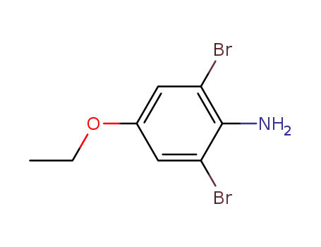 Molecular Structure of 117824-51-8 (Benzenamine, 2,6-dibromo-4-ethoxy-)