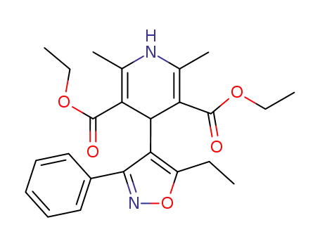 3,5-Pyridinedicarboxylic acid,
4-(5-ethyl-3-phenyl-4-isoxazolyl)-1,4-dihydro-2,6-dimethyl-, diethyl ester
