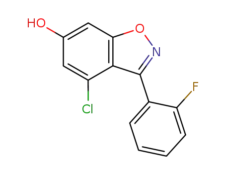 1,2-Benzisoxazol-6-ol, 4-chloro-3-(2-fluorophenyl)-