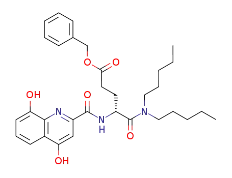 N-<(4',8'-dihydroxy-2'-quinolyl)carbonyl>-(R)-glutamic acid di-n-pentylamide γ-benzyl ester