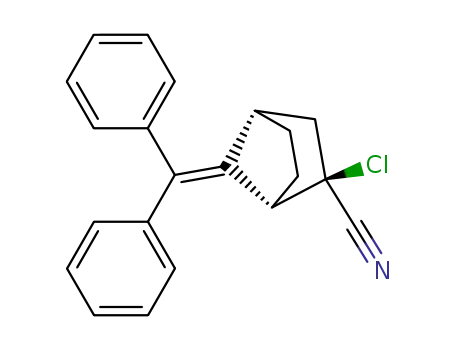 Molecular Structure of 92973-90-5 (Bicyclo[2.2.1]heptane-2-carbonitrile, 2-chloro-7-(diphenylmethylene)-,
endo-)