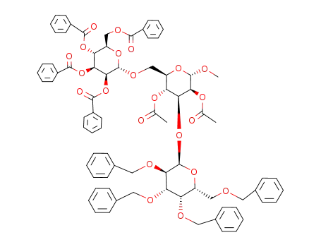 methyl 2,4-di-O-acetyl-3-O-(2,3,4,6-tetra-O-benzyl-α-D-galactopyranosyl)-6-O-(2,3,4,6-tetra-O-benzoyl-α-D-mannopyranosyl)-α-D-mannopyranoside