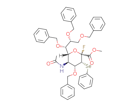 methyl 5-acetamido-4,7,8,9-tetra-O-benzyl-2,3,5-trideoxy-2-fluoro-3-(phenylseleno)-D-erythro-β-L-manno-2-nonulopyranosonate