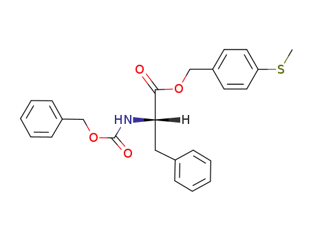 Molecular Structure of 106732-71-2 (L-Phenylalanine, N-[(phenylmethoxy)carbonyl]-,
[4-(methylthio)phenyl]methyl ester)