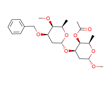 Acetic acid (2R,3S,4R,6S)-4-((2R,4R,5S,6R)-4-benzyloxy-5-methoxy-6-methyl-tetrahydro-pyran-2-yloxy)-6-methoxy-2-methyl-tetrahydro-pyran-3-yl ester