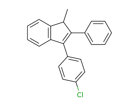 Molecular Structure of 89619-44-3 (1H-Indene, 3-(4-chlorophenyl)-1-methyl-2-phenyl-)