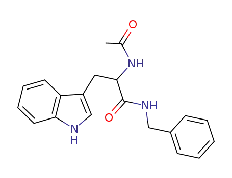 Molecular Structure of 173458-22-5 ((R,S)-α-(acetylamino)-N-(phenylmethyl)-1H-indole-3-propanamide)