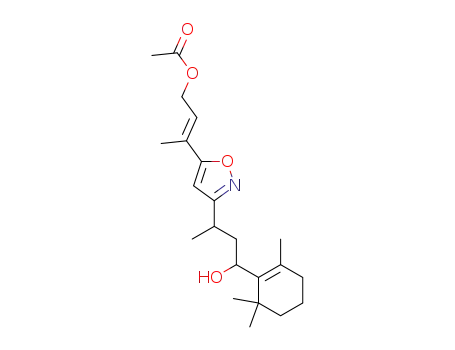 3-<3-(2,6,6-trimethyl-1-cyclohexen-1-yl)-3-hydroxy-1-methyl-1-propyl>-5-<(E)-3-(acetyloxy)-1-methyl-1-propenyl>-isoxazole