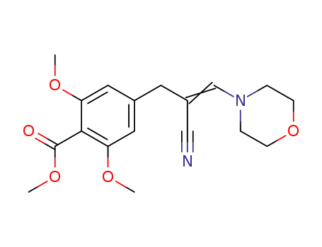 Molecular Structure of 55687-43-9 (methyl 4-(2-cyano-3-morpholinoallyl)-2,6-dimethoxybenzoate)