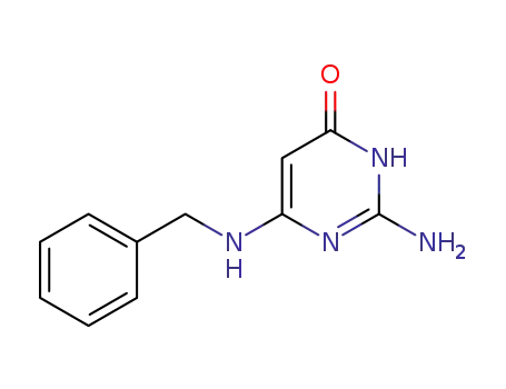 Molecular Structure of 60308-49-8 (2-amino-6-(benzylamino)pyrimidin-4(3H)-one)