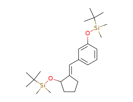 1-(tert-Butyl-dimethyl-silanyloxy)-3-[2-(tert-butyl-dimethyl-silanyloxy)-cyclopent-(E)-ylidenemethyl]-benzene