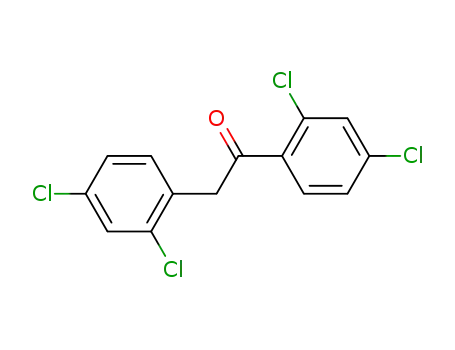 Molecular Structure of 107680-34-2 (2-(2,4-dichlorophenyl)-2',4'-dichloroacetophenone)