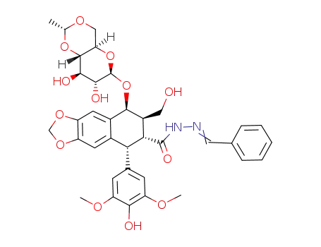Molecular Structure of 124705-76-6 (C<sub>36</sub>H<sub>40</sub>N<sub>2</sub>O<sub>13</sub>)