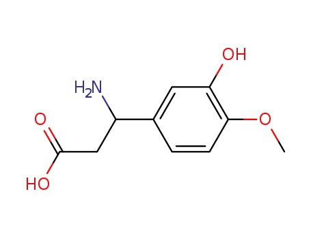 Molecular Structure of 925221-88-1 ((R)-3-(3-HYDROXY-4-METHOXYPHENYL)-BETA-ALANINE)