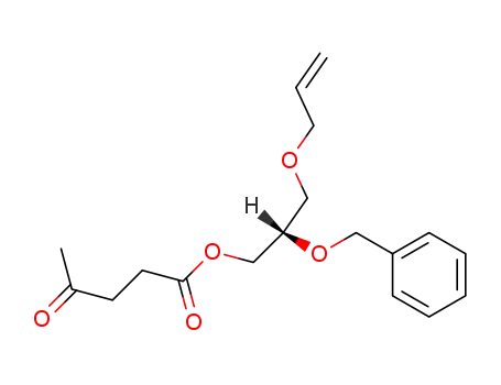 Molecular Structure of 92982-63-3 (Pentanoic acid, 4-oxo-, 2-(phenylmethoxy)-3-(2-propenyloxy)propyl
ester, (R)-)