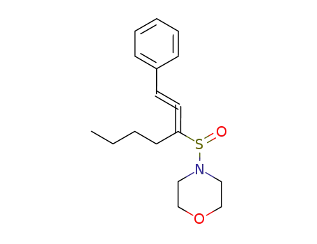 Molecular Structure of 127624-06-0 (4-(<1-(2-phenylethenylidene)pentyl>sulfinyl)morpholine)