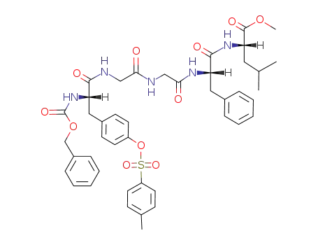 (S)-2-{(S)-2-[2-(2-{(S)-2-Benzyloxycarbonylamino-3-[4-(toluene-4-sulfonyloxy)-phenyl]-propionylamino}-acetylamino)-acetylamino]-3-phenyl-propionylamino}-4-methyl-pentanoic acid methyl ester
