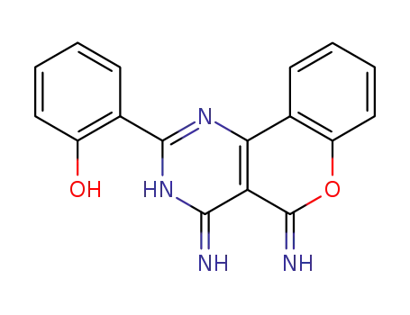 2-(2-Hydroxyphenyl)-4,5-diimino-3,4-dihydro-5H-<1>benzopyrano<4,3-d>pyrimidine