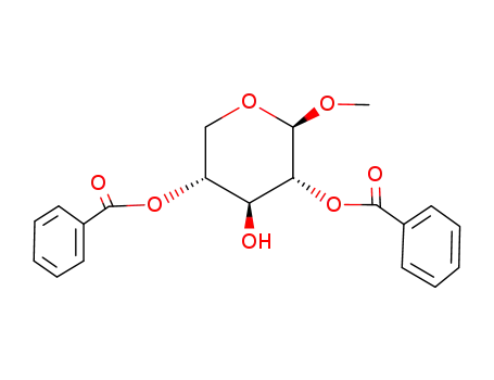 Molecular Structure of 83158-26-3 (methyl 2,4-di-O-benzoyl-β-D-xylopyranoside)