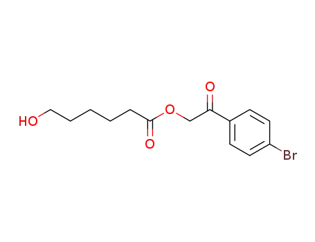 Molecular Structure of 63084-29-7 (Hexanoic acid, 6-hydroxy-, 2-(4-bromophenyl)-2-oxoethyl ester)