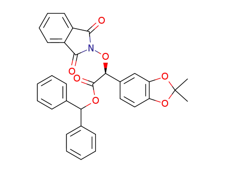 diphenylmethyl (S)-2-(3,4-isopropylidenedioxyphenyl)-2-(phthalimidooxy)acetate