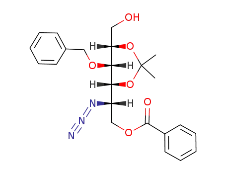 5-azido-6-O-benzoyl-3-O-benzyl-5-deoxy-2,4-O-isopropylidene-L-iditol