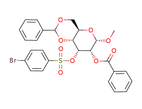 methyl 2-O-benzoyl-4,6-O-benzylidene-3-O-brosyl-α-D-allopyranoside