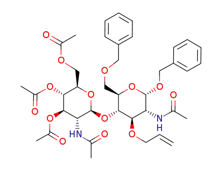 benzyl 2-acetamido-4-O-(2-acetamido-3,4,6-tri-O-acetyl-2-deoxy-β-D-glucopyranosyl)-3-O-allyl-6-O-benzyl-2-deoxy-α-D-glucopyranoside