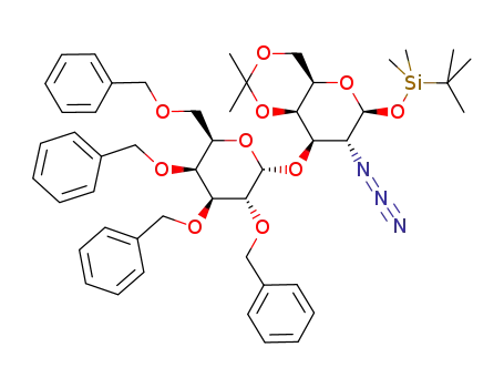 tert-butyldimethylsilyl 2-azido-2-deoxy-4,6-O-isopropylidene-3-O-(2,3,4,6-tetra-O-benzyl-α-D-galactopyranosyl)-β-D-galactopyranoside