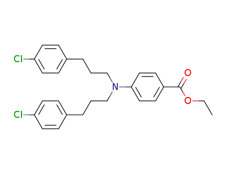 Benzoic acid, 4-[bis[3-(4-chlorophenyl)propyl]amino]-, ethyl ester