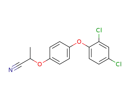 Molecular Structure of 64855-41-0 (Propanenitrile, 2-[4-(2,4-dichlorophenoxy)phenoxy]-)