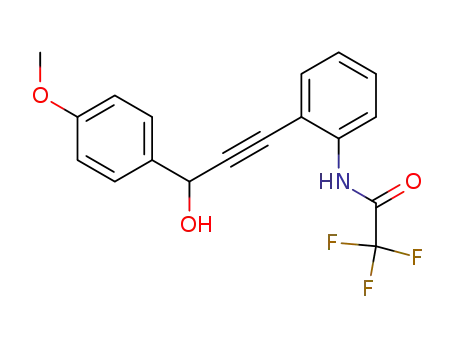 2-[3-hydroxy-3-(p-methoxyphenyl)prop-1-ynyl]trifluoroacetanilide