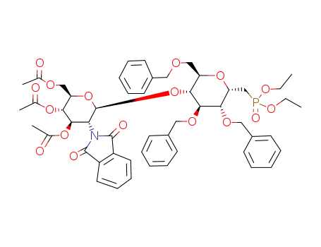 diethyl (3,4,6-tri-O-acetyl-2-deoxy-2-phthalimido-β-D-glucopyranosyl-(1->4)-2,3,6-tri-O-benzyl-α-D-glucopyranosyl)methylphosphonate