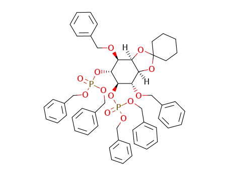 (+/-)-1,4-Di-O-benzyl-2,3-O-cyclohexylidene-myo-inositol 5,6-bis(dibenzyl phosphate)